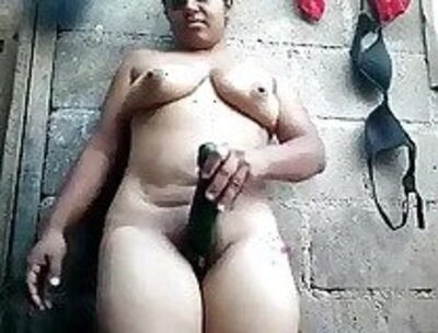 Very horny village xxx video bhabi hard fucking with cucumber mms