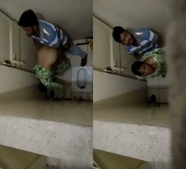 Amateur sexy couple potno fucked in toilet hidden capture