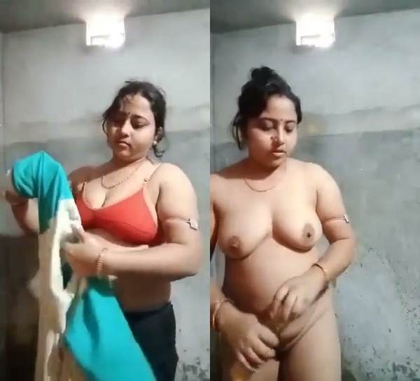 Very beautiful hot figure muslim horny bhabi bathroom nude